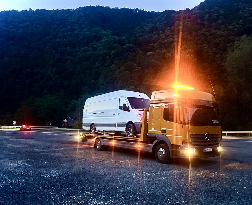 Tractari utilaje dube auto transport platforma