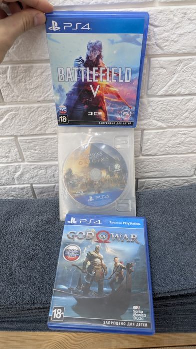 Диски battlefield, assassin's creed, god of war