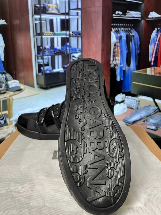 [ULTIMA MĂRIME DISPONIBILĂ: 43] Adidasi/sneakers talpa low/pantofi casual-elegant barbati Dolce & Gabbana Portofino Leather D&G