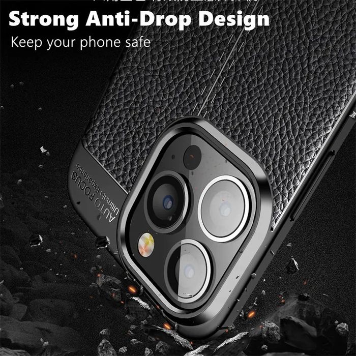 iPhone 14 / 14+ / Лукс кейс гръб кожена шарка