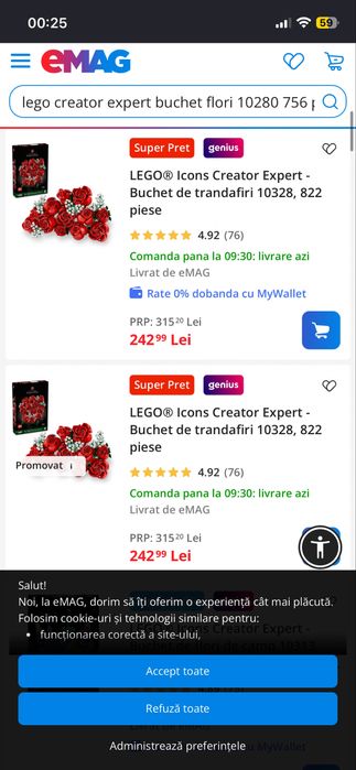 buchet de flori lego
