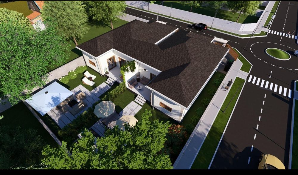 Duplex premium pe parter | 3 dormitoare | 322 mp teren