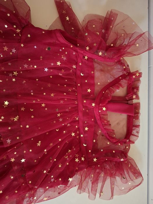 Бордовое детское платье