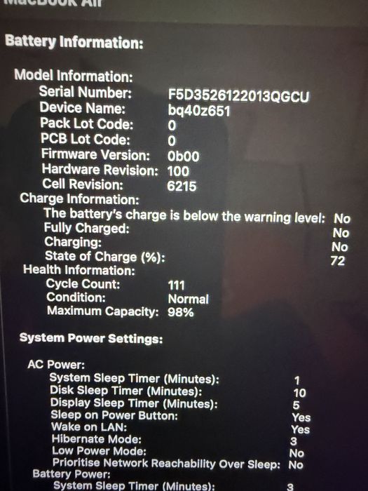 Macbook Air M2 M 8 GB 256