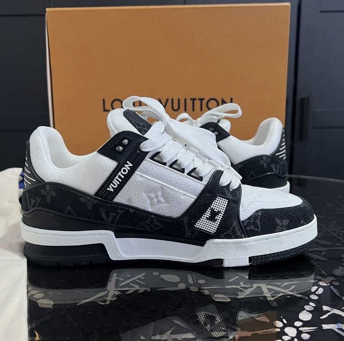 #NOU# Louis Vuitton Trainers LV Trainers Black Negru - Livrare Verificare - (Dispunem de mai multe modele)