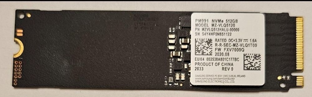 SSD   512GB NVMe M.2 Samsung ca si nou