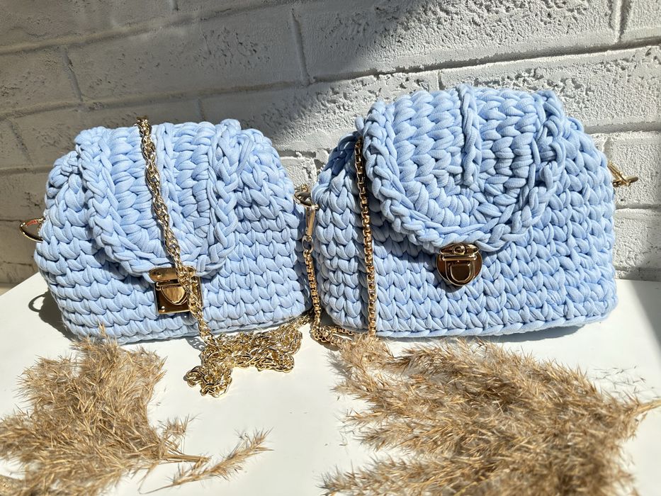 Ръчно плетена чанта бордо