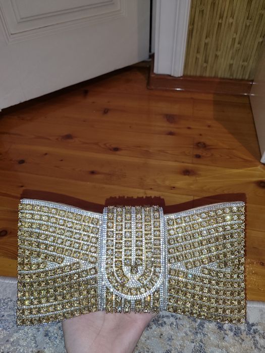 Клатч вечерний золотистый