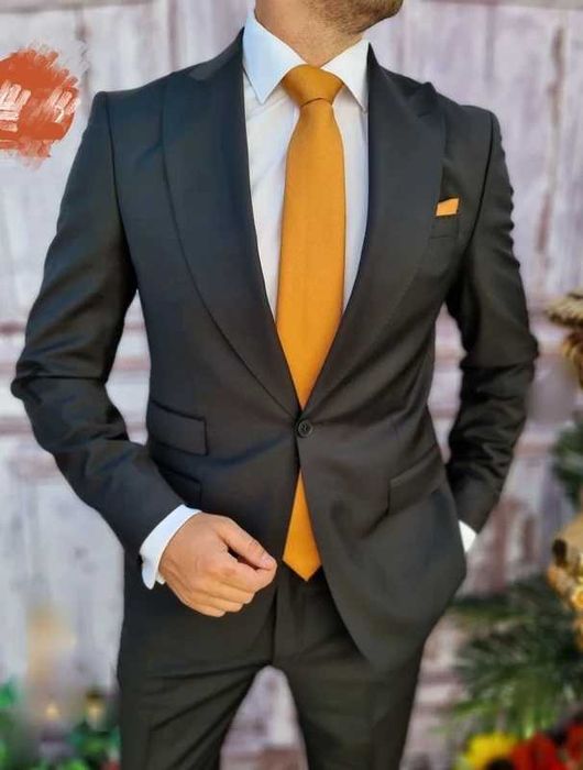 Sacou si Pantalon: Costum 2pcs slim-fit 96% lana 200`S / 4% lycra