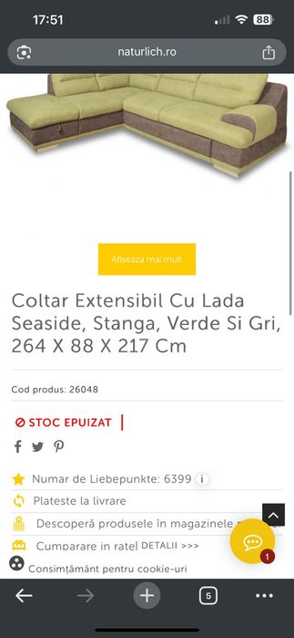Colțar extensibil
