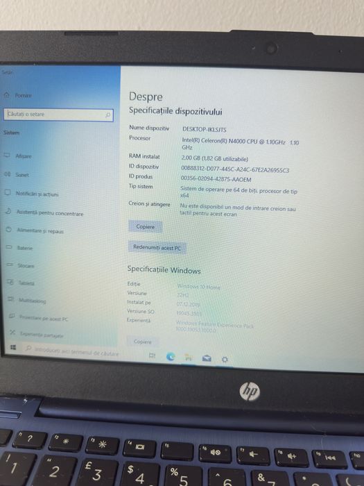 Laptop HP. Intel Celeron   N4000