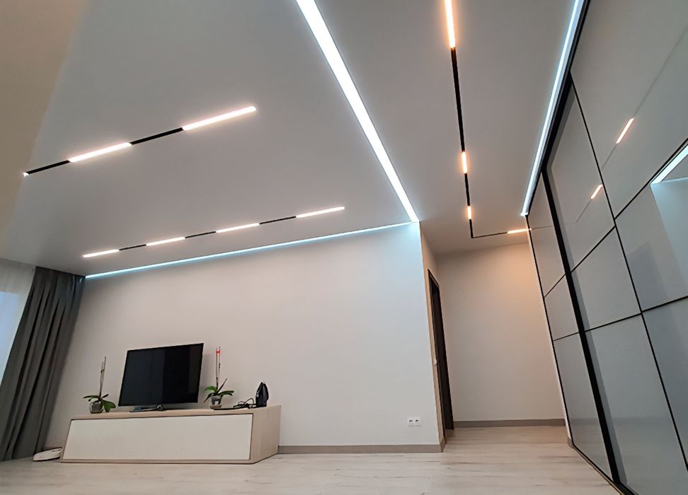 Натяжные потолки с магнитными треками