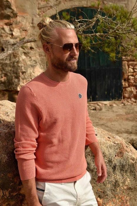 НОВ оригинален розов памучен пуловер / фланела / блуза GAASTRA размер XL от Холандия
