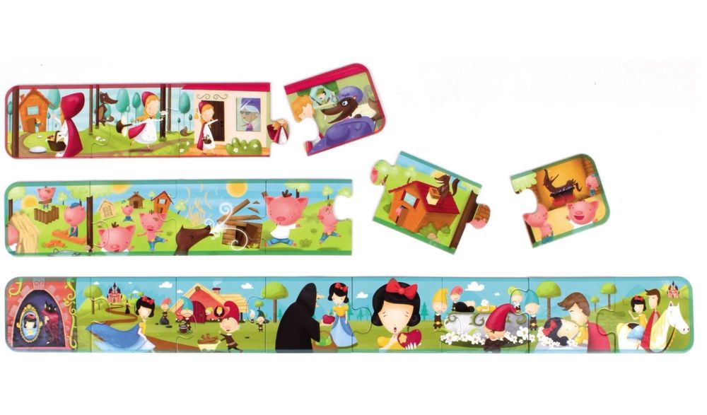 Детски пъзел Eurekakids - Montessori, Народни приказки, 18 части