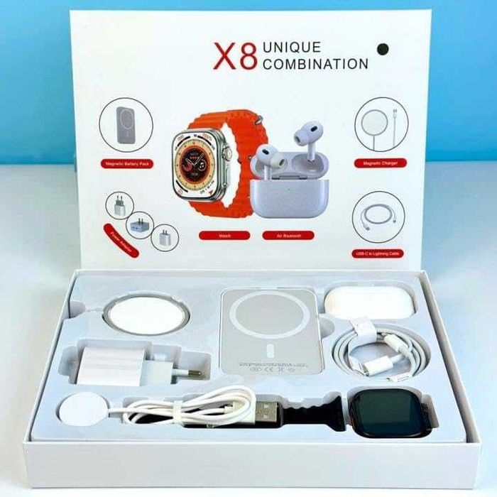 Смарт часовник X8 УUnique Combination, Bluetooth разговори, NFC, 2.02 IPS екран, IP67
