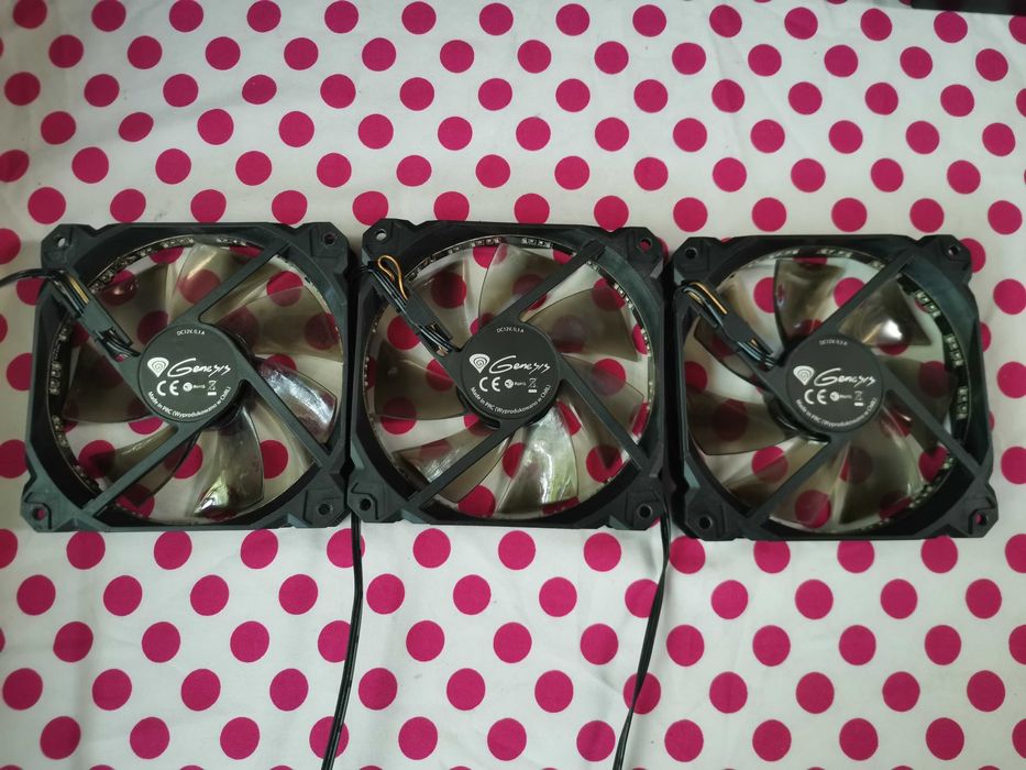 3 X Cooler Ventilator Genesis 120 RED LED.