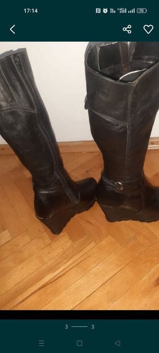 Cizme platforme blanite piele naturala noi