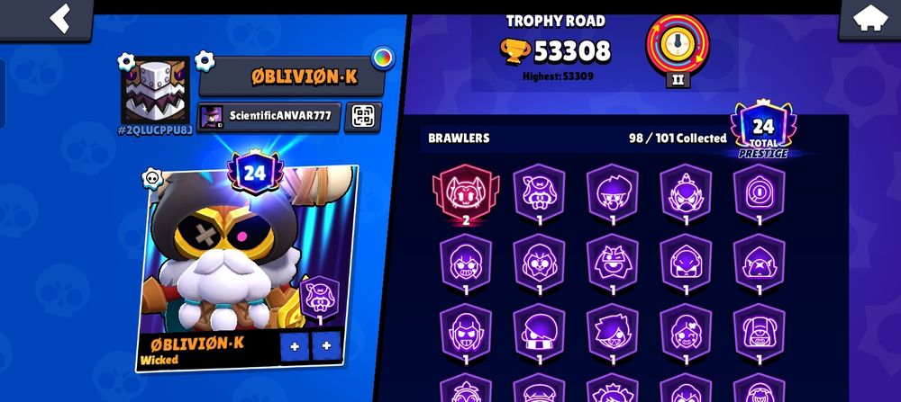 Brawl akkount:176 gem, 3480 gold: 2 800 000 so’m
