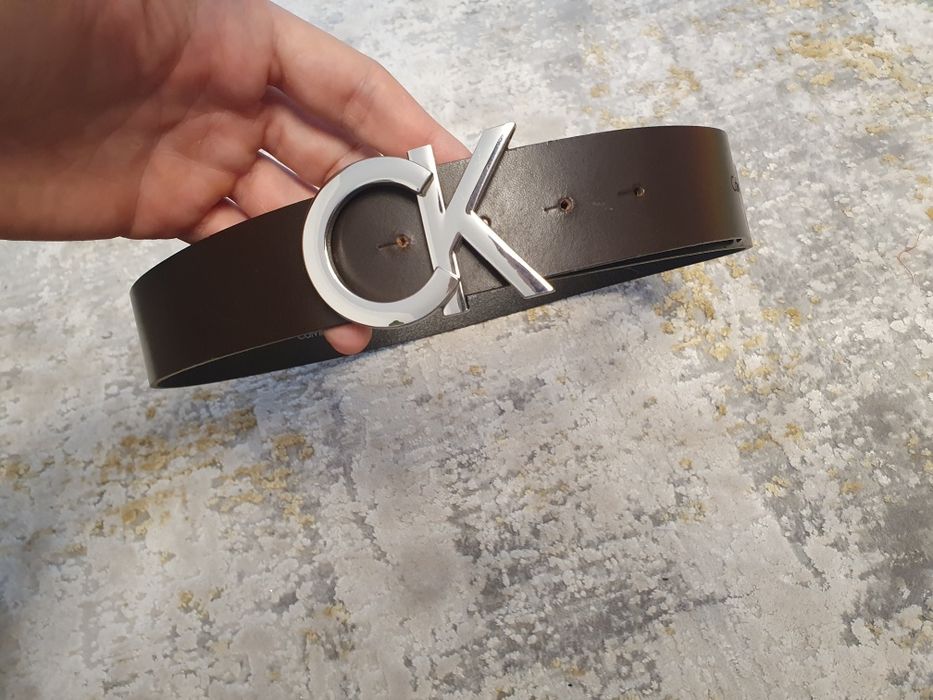 Curea din piele Calvin Klein Ck Noua Maro Grena