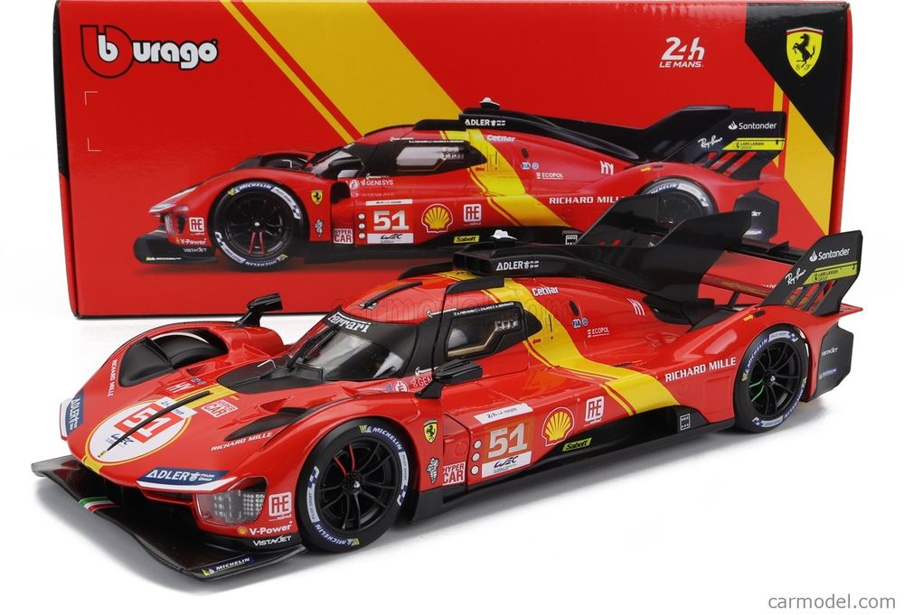 499P 3.0L Turbo V6 Team Ferrari AF Corse N 51 Winner 24h Le Mans 2023