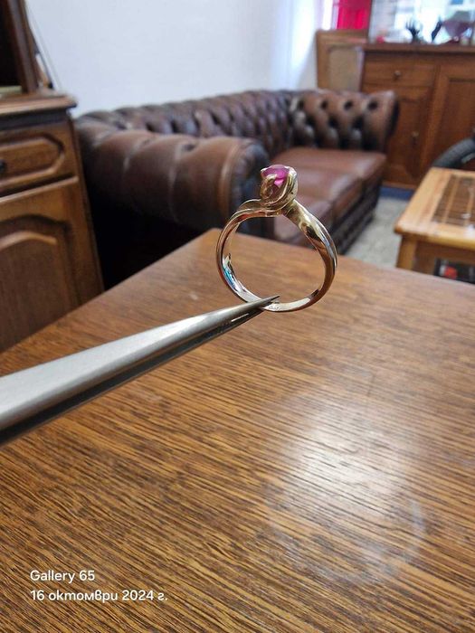 Златен Пръстен с Рубин  -Заложна къща Галерия 65