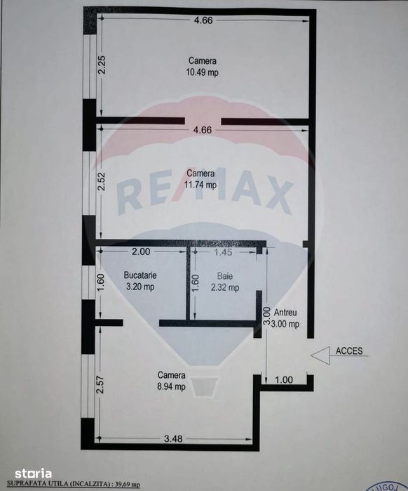 Apartament cu 3 camere de închiriat în zona Intim