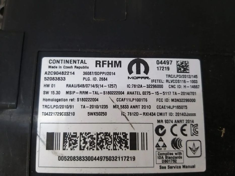 Modul electronic jeep renegade bu b1 bv a2c90482214 52083833 s180222004