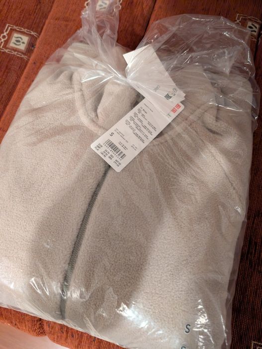 Bluza Fleece Uniqlo bej marime S