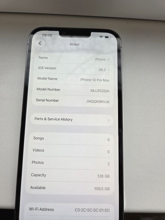 iPhone 13 Pro Max 128GB Sierra Blue baterie 100%