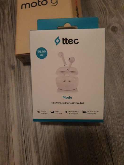 Моторола g 05 + безжични слушалки