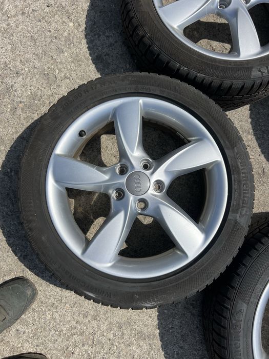 Джанти 17 “ за AUDI със зимни гуми Continental  DOT20. 7 мм грайфер