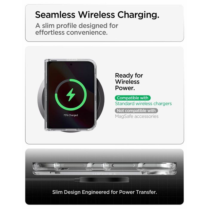 Прозрачен Магнитен Калъф с Защита на Пантата и MagSafe Spigen Ultra Hybrid Pro за iPhone Duo – Crystal Clear