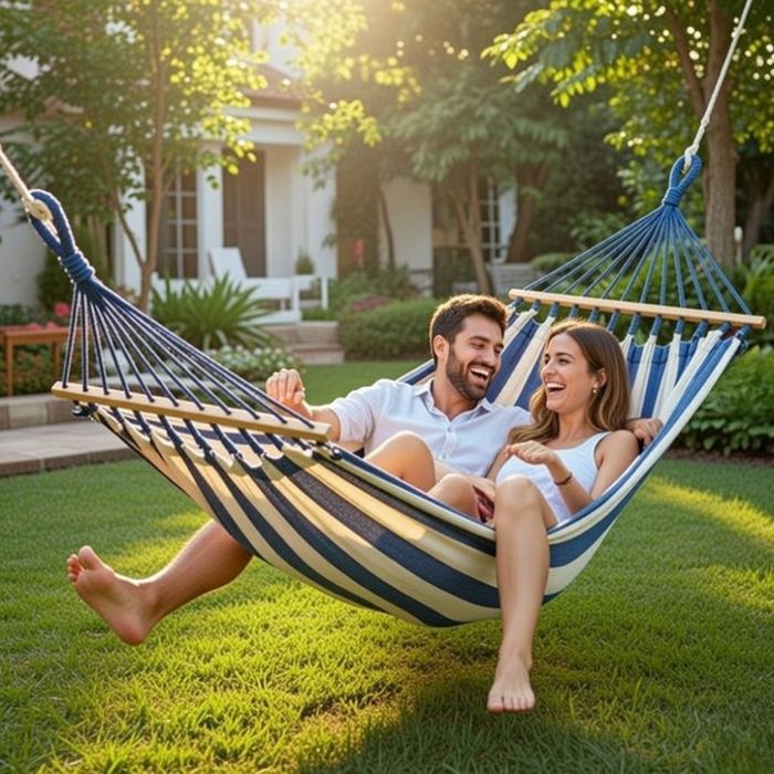 Хамак XXL с възглавница и чанта — максимален комфорт до 250 кг за рела