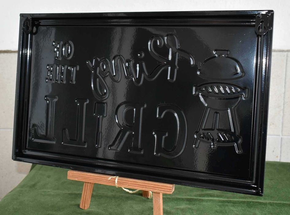 Емайлирана табела на грил майстора