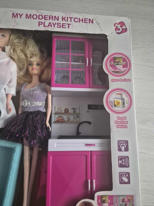 mini kitchen set cu papusi