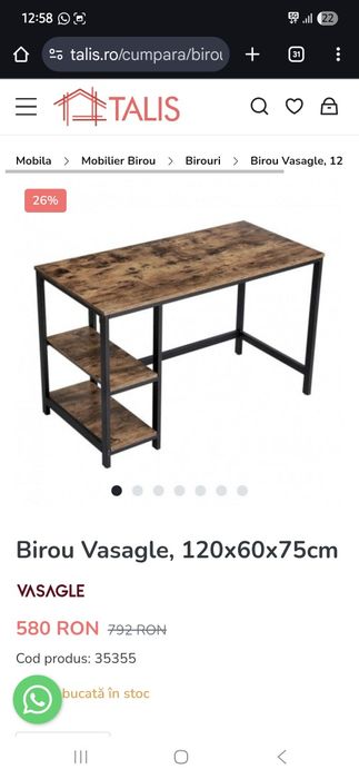 Birou in stil industrial