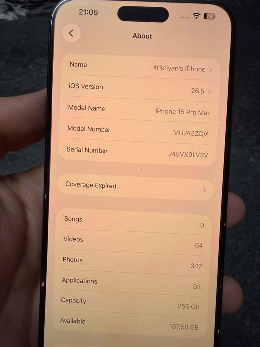 Iphone 15 pro max 256gb blue
