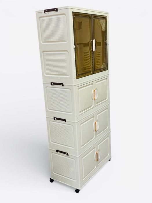 Портативный детский гардеробный шкаф со складными ящиками