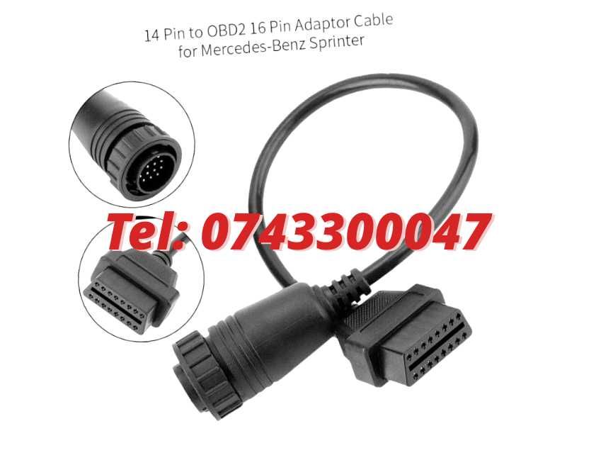 Cablu Adaptor Mercedes Benz Sprinter Vw Lt 14pini Obd2