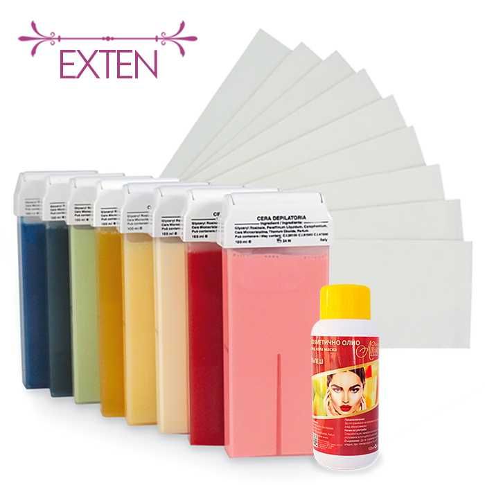 Промо комплект с консумативи за епилация с кола маска EXTEN