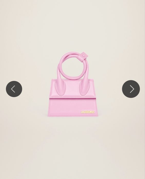 JACQUEMUS Le Chiquito Noeud Light Pink  оригинална нова чанта с етикет
