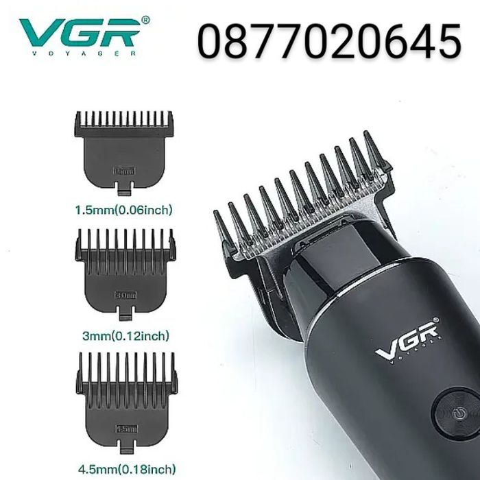 VGR V-937 Професионален жичен и безжичен тример за коса (черен)