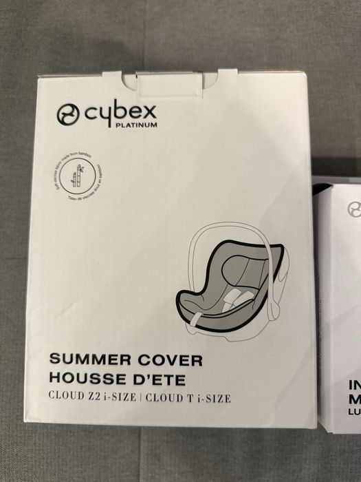 Cybex husa vara + Cybex plasa tantari, noi, cutii originale