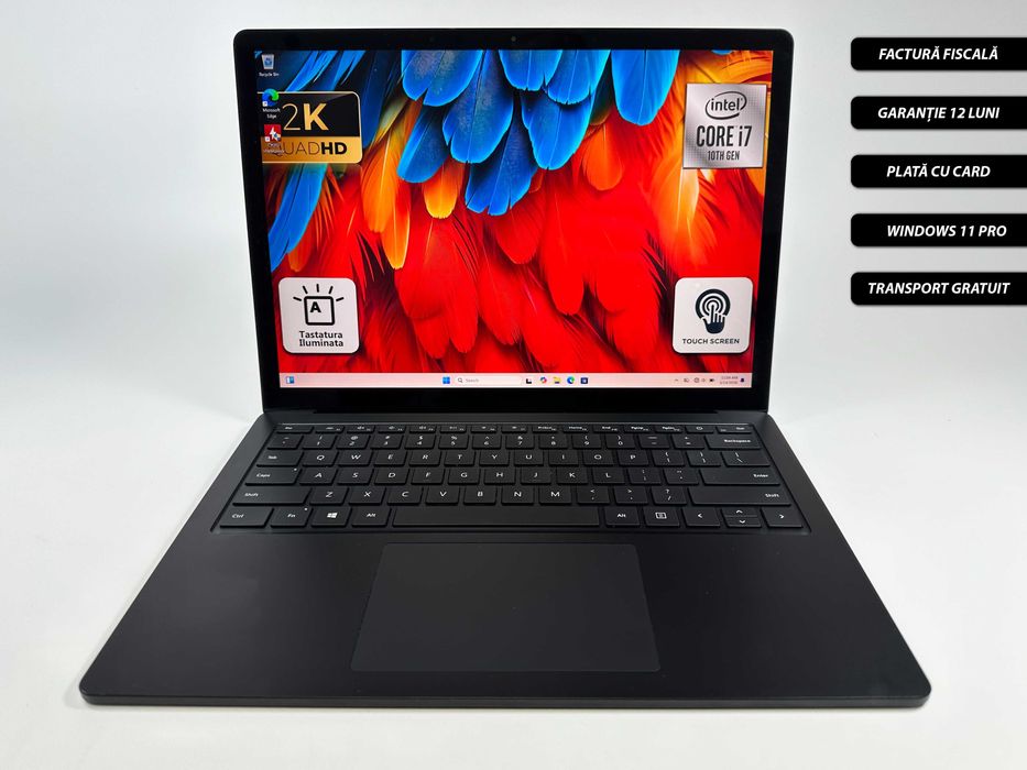 Laptop Microsoft Surface 3 intel i7-1065G7 16 gb ram 256 gb ssd 13.5 inch 2K Touch Ultraslim Carcasa metalica Windows 11 Factura si Garantie 1 an