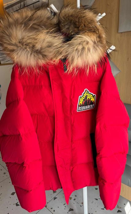 Geaca dsquared2 blana naturala