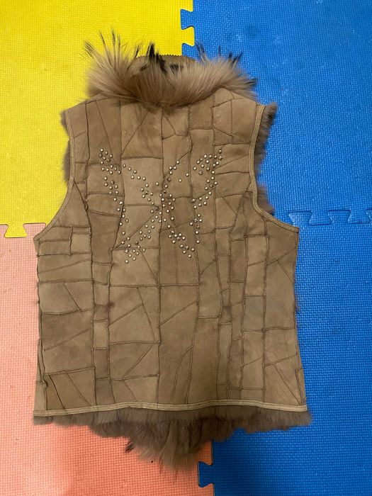 ''Style Butler''оригинален дамски елек от естествен косъм