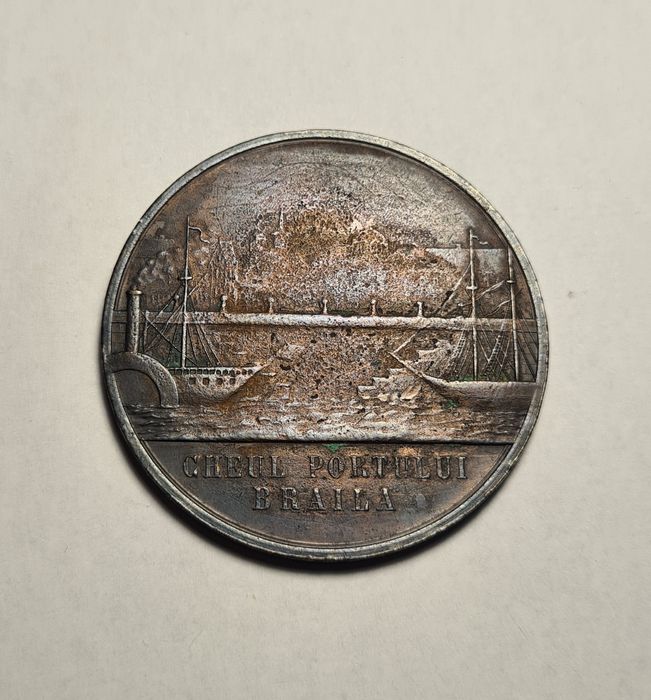 Medalie Cheiul Portului Braila fondat in 1872 Rara