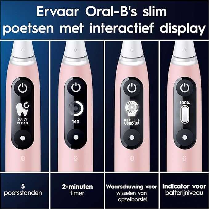 Електрическа четка за зъби Oral-B iO Series 6N Pink с калъф , розова