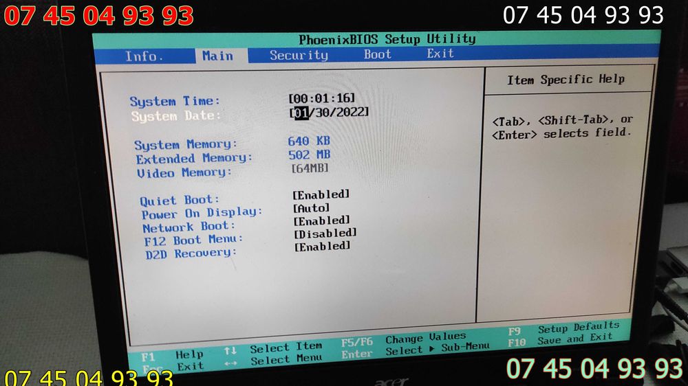 LAPTOP ACER ASPIRE 1640Z 512mb ram fara hdd bateria nu tine incarcator