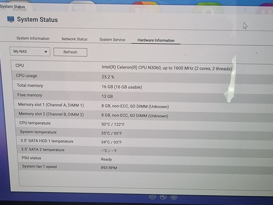 NAS QNAP TS-251A | Upgrade 16GB RAM | HDD 3TB WD Red Pro